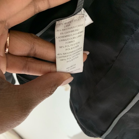 BCBG Charcoal Wool Ruffle Coat - Picture 8 of 8